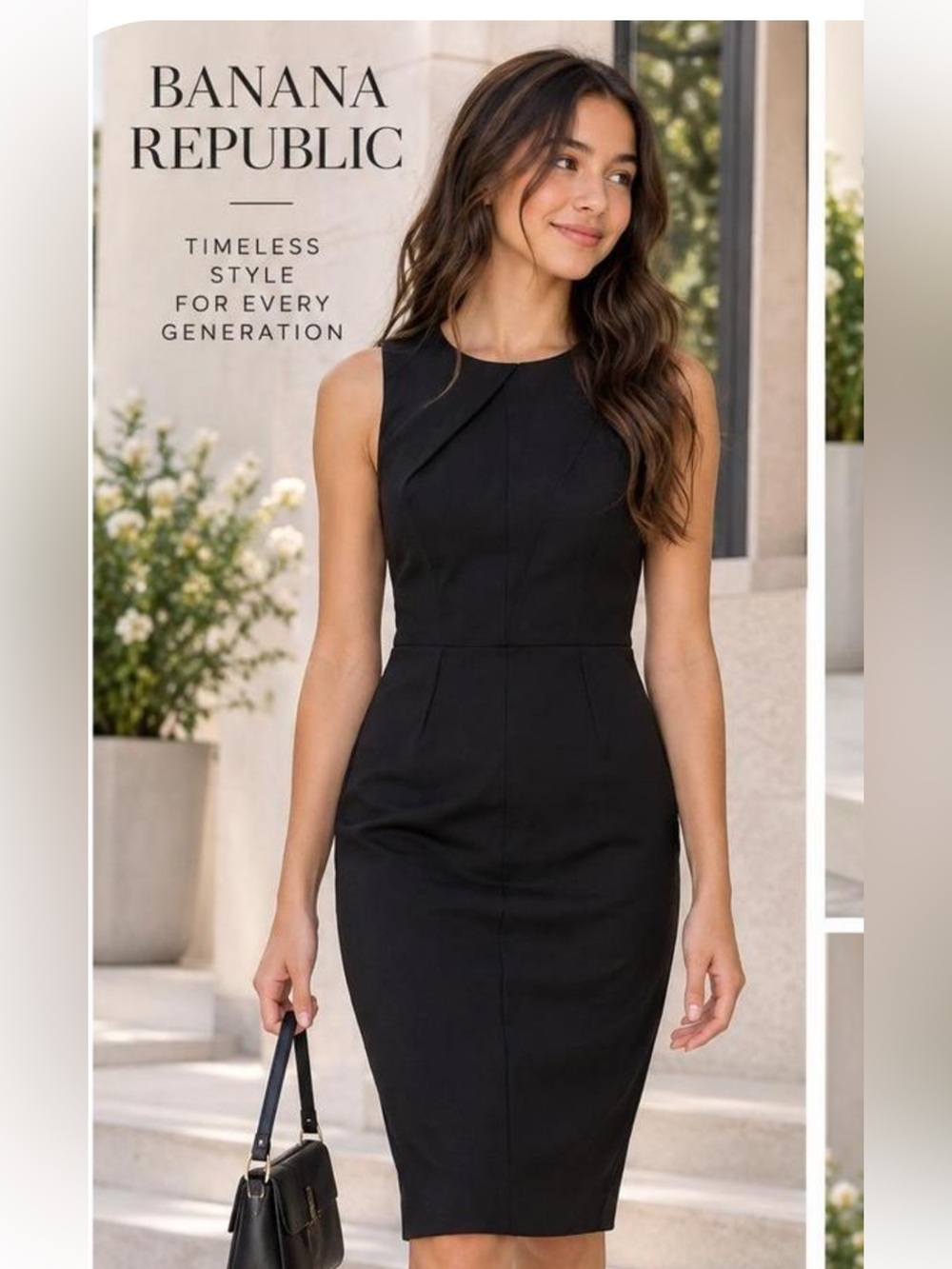BR - Classic Sleeveless Black Sheath Dress